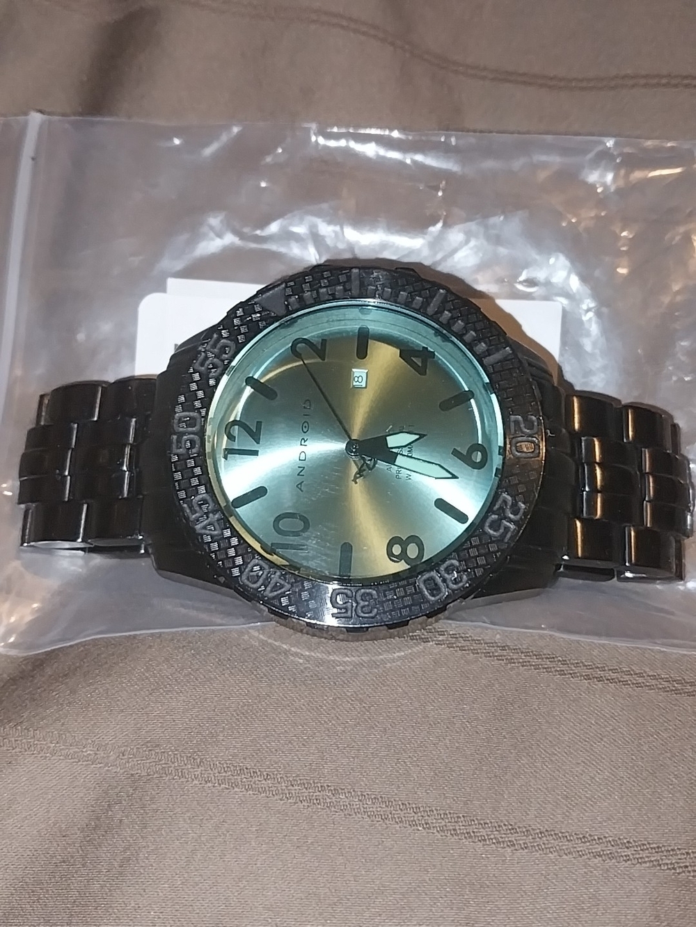 Lmtd 50mm Auto | Black Bracelet | Green Dial|LE#166/555 TRANS Android Mens Watch